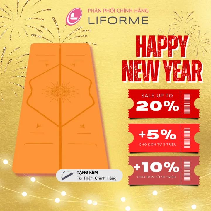 Thảm tập yoga Liforme Happiness 4.2mm - Vibrant Orange