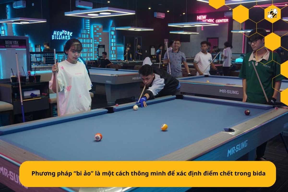 Phương pháp “bi ảo” là một cách thông minh để xác định điểm chết trong bida