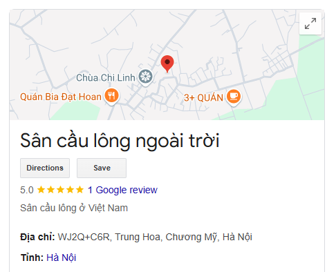 Sân cầu lông ngoài trời