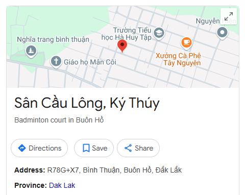 Sân Cầu Lông, Ký Thúy