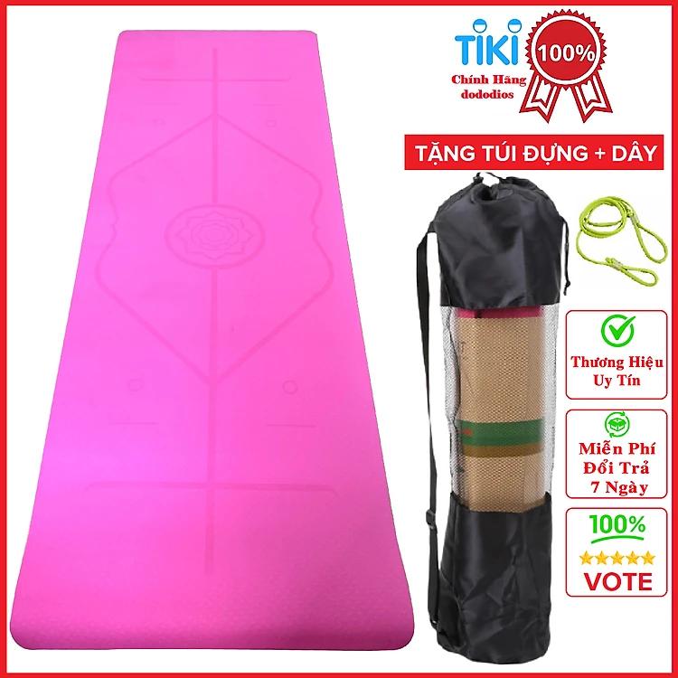 Thảm tập Yoga định tuyến TPE cao cấp tặng kèm túi đựng