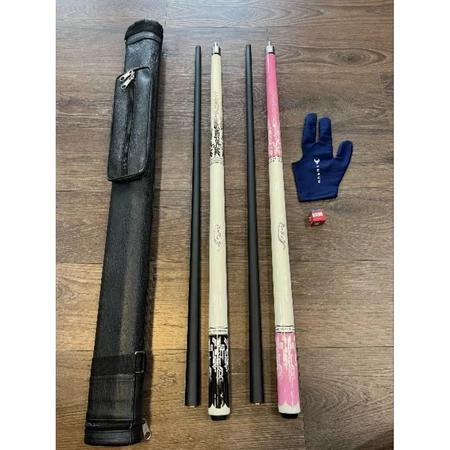 [Siêu rẻ] Combo gậy Bi A, Cơ bida lỗ phủ carbon PREOAI, họa tiết con báo đầu tẩy nhiều lớp, hàng chuẩn - Bi A Lạc Đạo