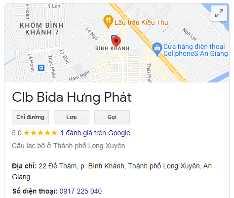 Clb Bida Hưng Phát