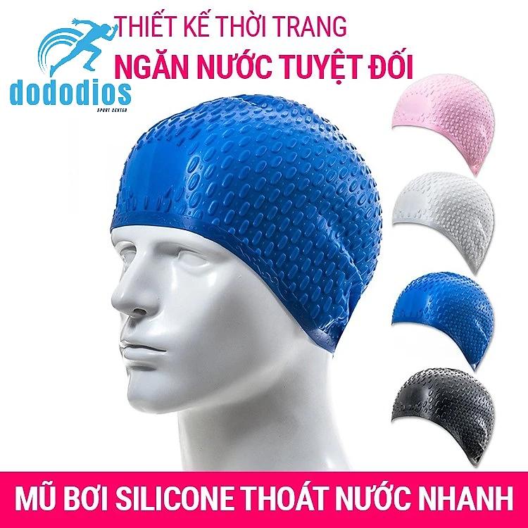 Nón bơi mũ bơi có nốt sần thoát nước nhanh CA32 chất liệu cao cấp cho người lớn, nam, nữ và trẻ em trên 8 tuổi