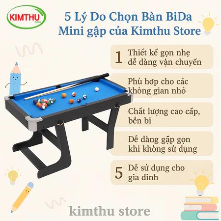 Bàn Bida Mini Gấp Gọn Cao Cấp – Bàn Bi-a Đồ Chơi Vận Động Cho Bé và Gia Đình – Bàn Bi-a Cỡ Lớn Chân Gập Chắc Chắn