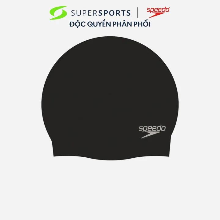 SPEEDO Nón Bơi người lớn unise.x Silc Moud Cap Au Black 8