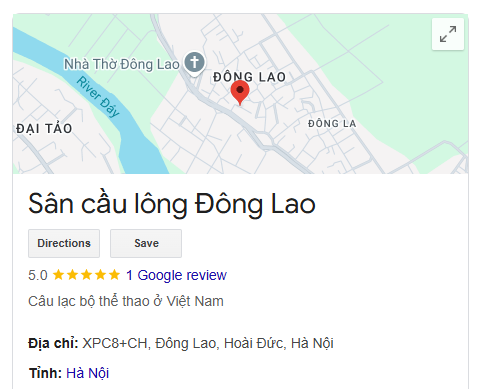 Sân cầu lông Đông Lao