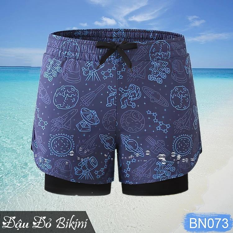 Quần Bơi Nam 2 Lớp Thời Trang, Thiết Kế Thông Minh Chống Chống Lộ, Chất Vải Co Giãn Nhanh Khô, Phong Cách Đi Biển, Tập Gym Cực Chất, Đa Dạng Họa Tiết | BN073