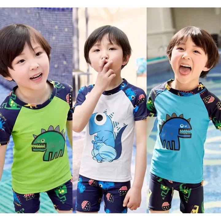 Đồ Bơi Bé Trai Họa Tiết Khủng Long Chất Liệu Bền Đẹp Co Giãn Tốt HABI19