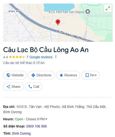 Câu Lạc Bộ Cầu Lông Ao An