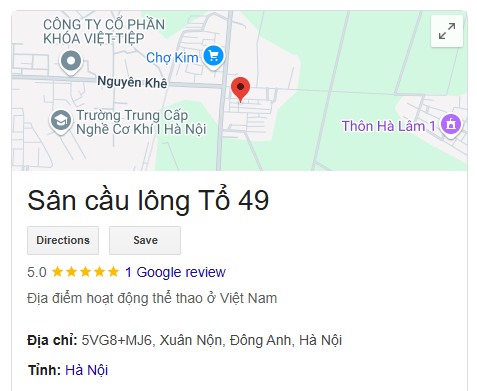 Sân cầu lông Tổ 49