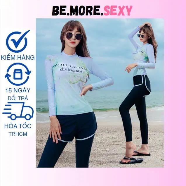 Đồ bơi kín đáo nữ chống nắng phong cách Hàn Quốc da cam đất