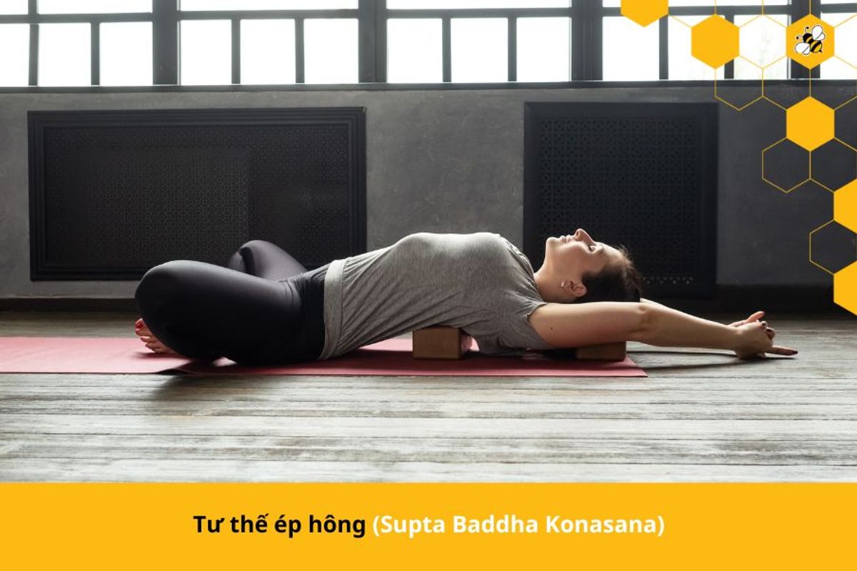 Tư thế ép hông (Supta Baddha Konasana)