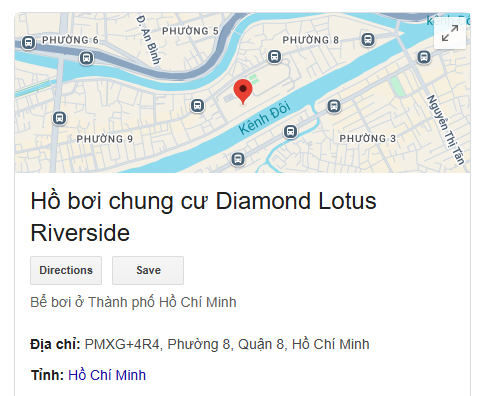 Hồ bơi chung cư Diamond Lotus Riverside