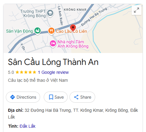 Sân Cầu Lông Thành An