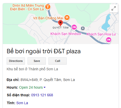 Bể bơi ngoài trời Đ&T plaza