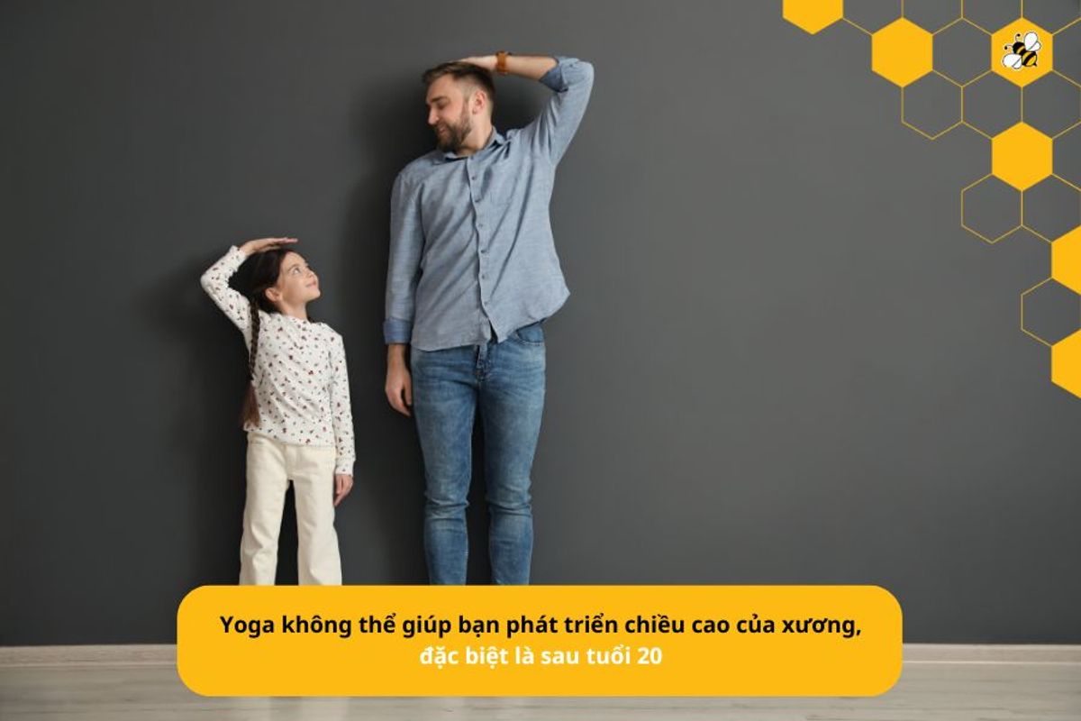 Yoga không thể giúp bạn phát triển chiều cao của xương, đặc biệt là sau tuổi 20