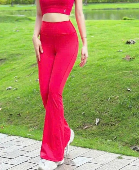 Quần Ống Loe Trơn Tập Gym Yoga Aerobics Tennis Đi Chơi Cao Cấp Thun Lạnh Co Giãn 4 Chiều