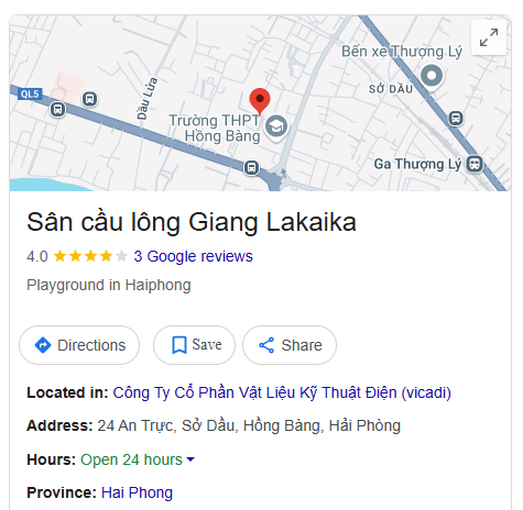 Sân cầu lông Giang Lakaika