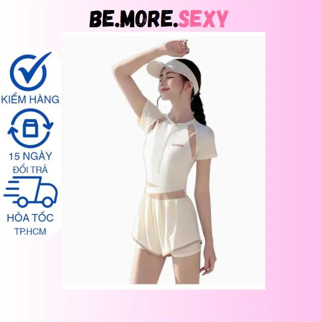 Đồ bơi kín đáo nữ một mảnh short liền thân phong cách Hàn Quốc YOUYOU