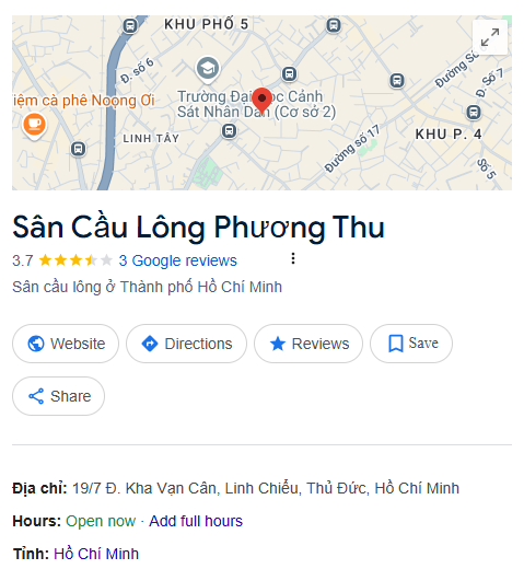 Sân Cầu Lông Phương Thu