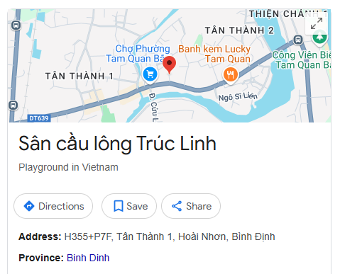 Sân cầu lông Trúc Linh