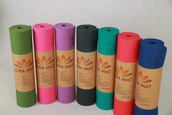 Thảm tập yoga gym ZERA MAT chất liệu tpe chống trượt 1 lớp 6mm