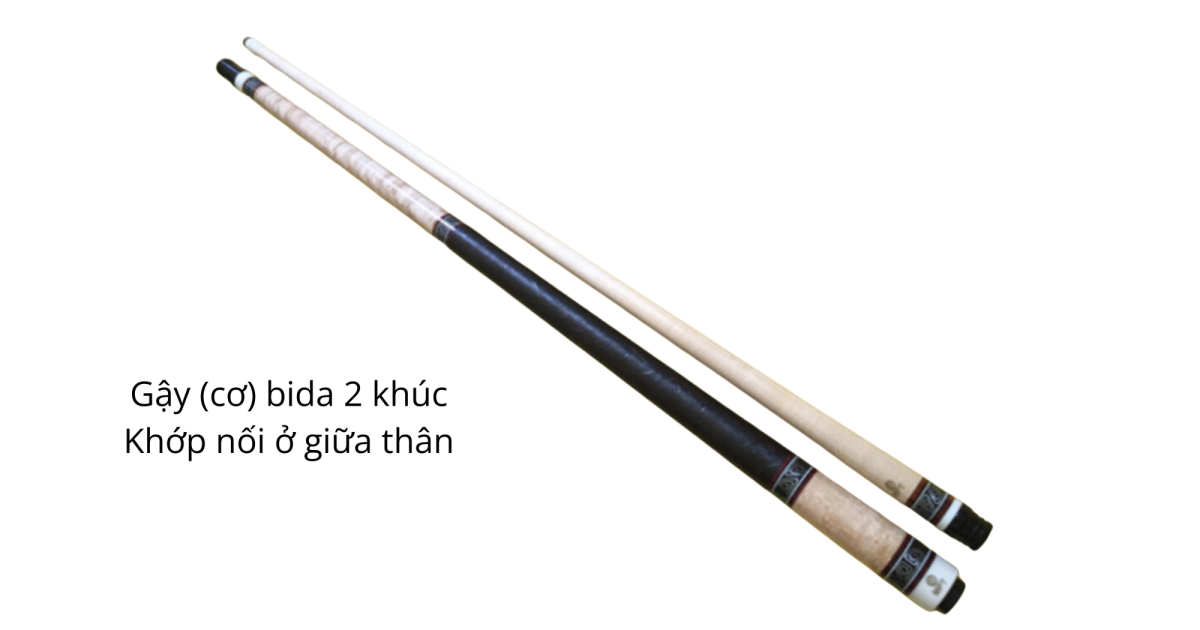 Gậy cơ bida 2 khúc