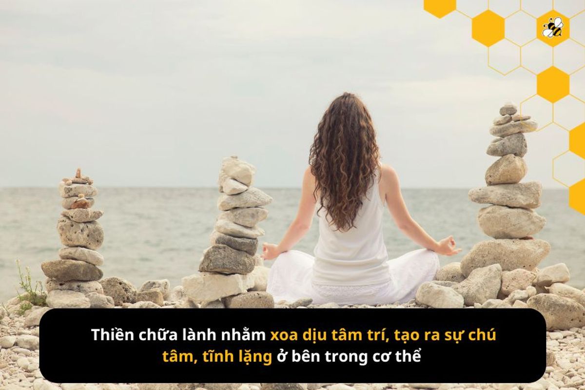 Thiền chữa lành nhằm xoa dịu tâm trí, tạo ra sự chú tâm, tĩnh lặng ở bên trong cơ thể