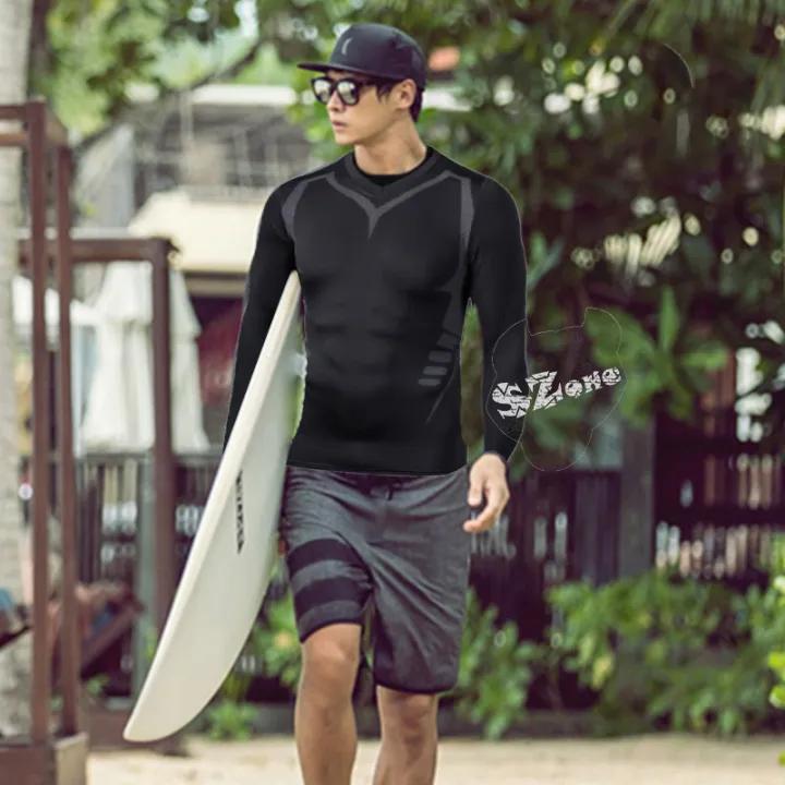 Áo tắm nam dài tay chống nắng, chống tia uv, Áo bơi nam dài tay