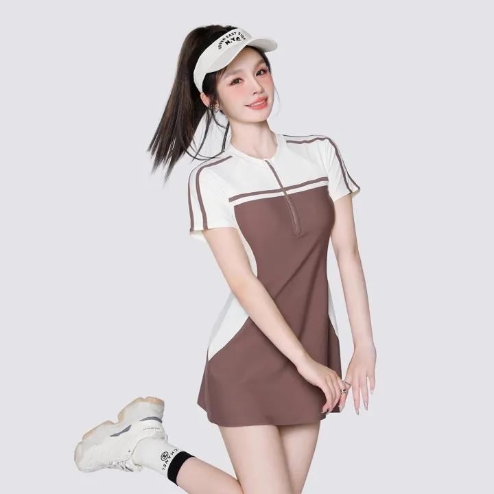 Đồ bơi kín đáo nữ một mảnh váy liền thân phong cách Hàn Quốc YOUYOU