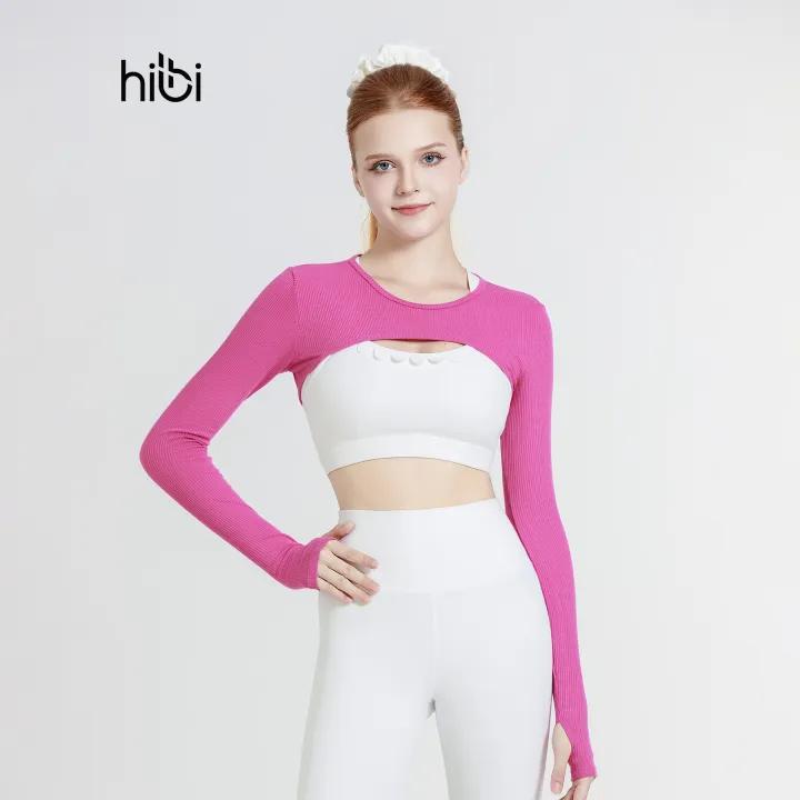 Áo Tank tập Yoga Gym Hibi Sports TA715 Kiểu tay dài nửa thân - Mặc ngoài áo bra