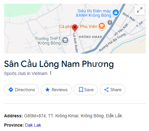 Sân Cầu Lông Nam Phương