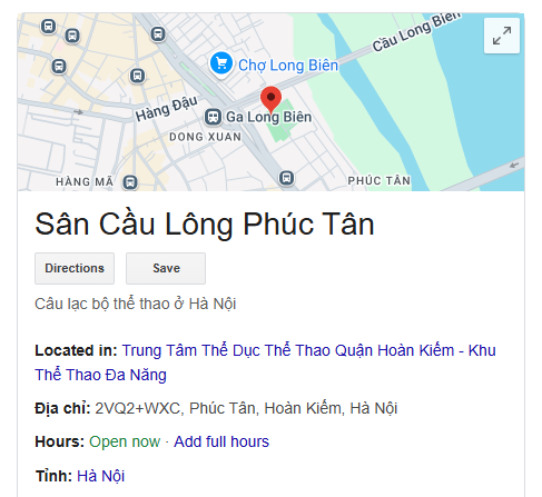 Sân Cầu Lông Phúc Tân