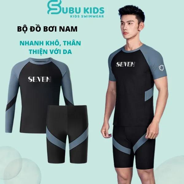 Đồ bơi nam tay ngắn quần lửng chính hãng YUKE kiểu dáng thể thao size tới 105kg mẫu mới 2024