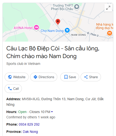 Câu Lạc Bộ Điệp Còi - Sân cầu lông, Chim chào mào Nam Dong