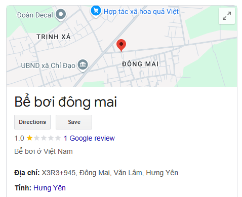 Bể bơi đông mai