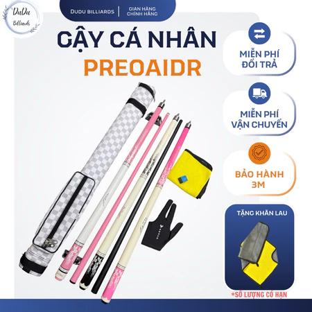 Cơ bida lỗ Preoaidr, cơ Ruby hồng cao cấp mẫu cơ đẹp, đầm tay