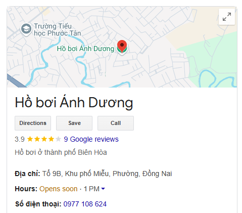 Hồ bơi Ánh Dương