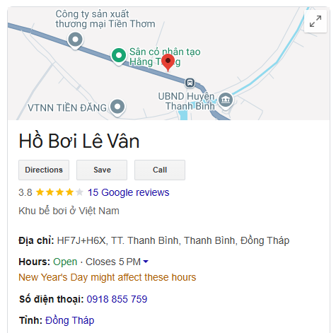 Hồ Bơi Lê Vân