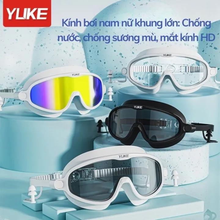 Kính bơi người lớn chính hãng Y cao cấp thiết kế không gọng, chống sương, chống tia UV400
