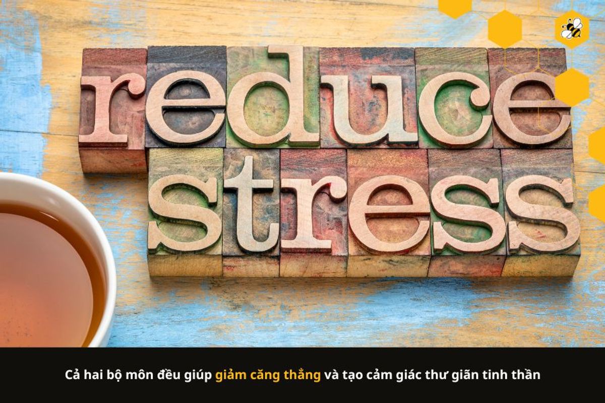 Cả hai bộ môn đều giúp giảm căng thẳng và tạo cảm giác thư giãn tinh thần