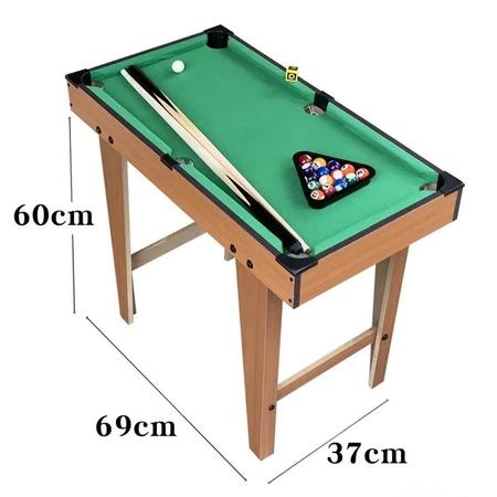 Đồ Chơi Bàn Bi-A Mini, Bàn Bida Gỗ Thật Cỡ Lớn Chân Cao 69x37x60cm - Đồ Chơi Phát Triển Cho Bé
