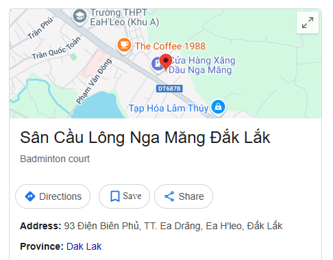 Sân Cầu Lông Nga Măng