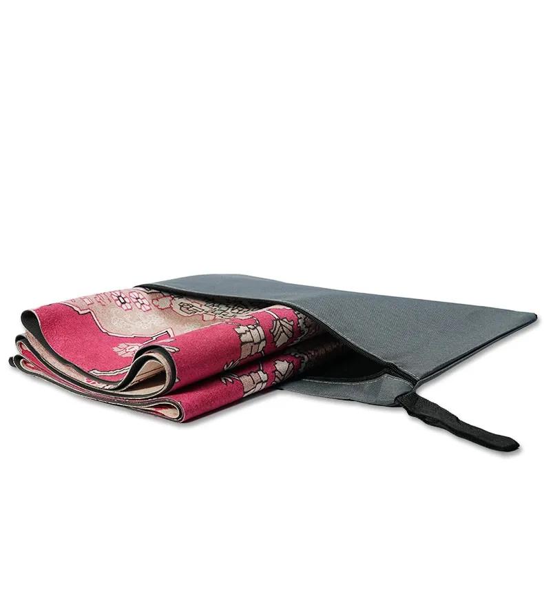 Thảm Yoga Du Lịch Da Lộn Siêu Mỏng Gấp Gọn 1.5mm Thảm Xếp Du Lịch Siêu Gọn