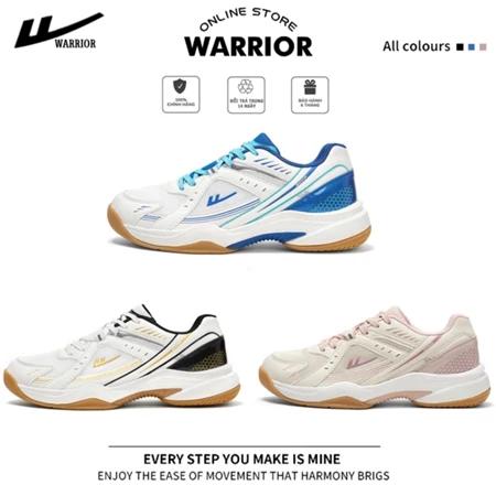 Giày Pickleball, Tennis, Cầu lông chính hãng Warrior Unisex Đế cao su chống mài mòn, bám sân, chống lật cổ chân - W040