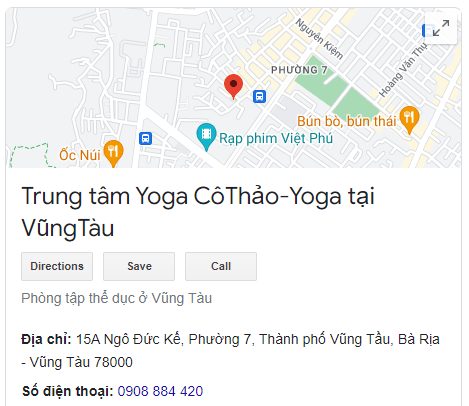 Trung tâm Yoga CôThảo-Yoga tại VũngTàu