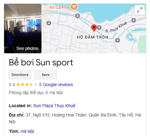 Bể bơi Sun sport