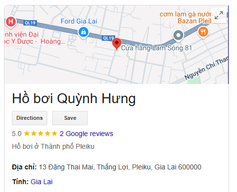 Hồ bơi Quỳnh Hưng