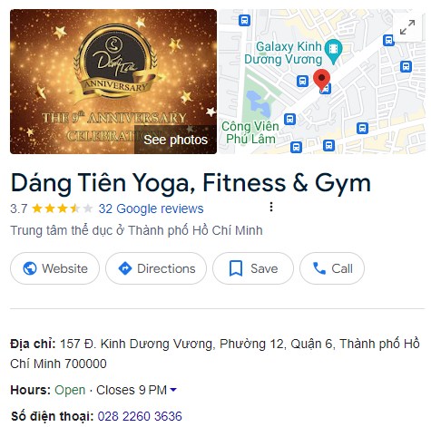 Dáng Tiên Yoga, Fitness & Gym